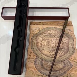Warner Bros. Brown Magic Wand with Decorative Map